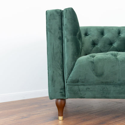 Evelyn Tufted Back Velvet Lounge Chair - LCH00300601