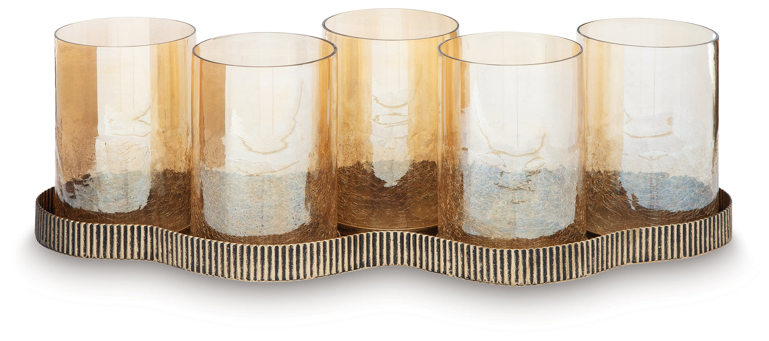 Evereton Antique Gold Finish Candle Holder - A2000856