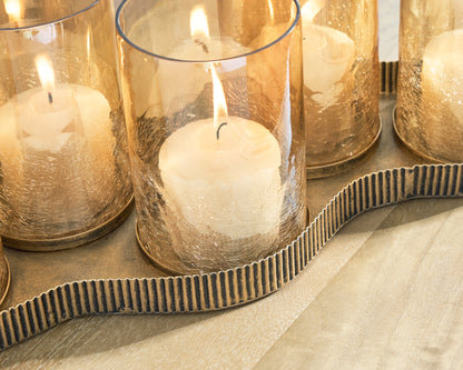 Evereton Antique Gold Finish Candle Holder - A2000856