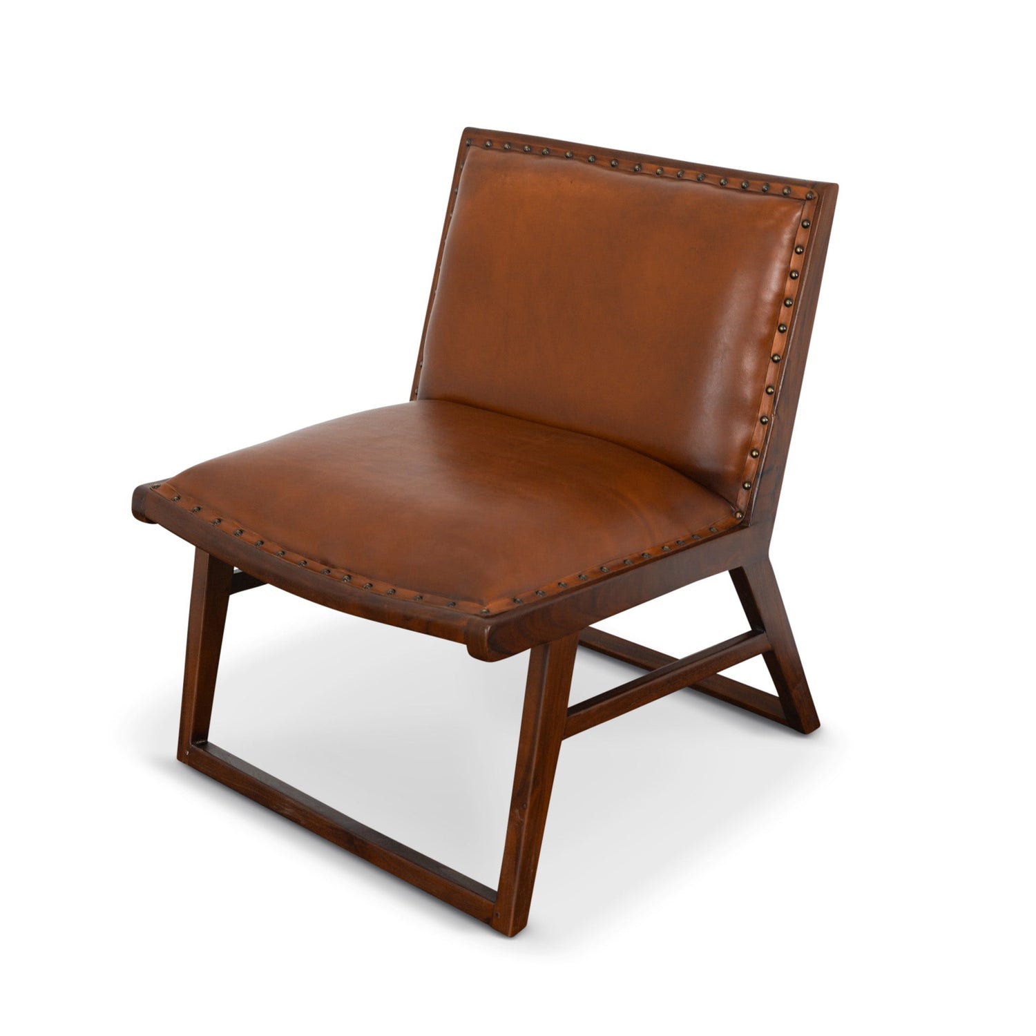 Everett Tan Leather Lounge Chair - LCH01203001