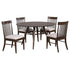 Everton 5-piece Round 54-inch Dining Table Set Walnut - 108891-S5