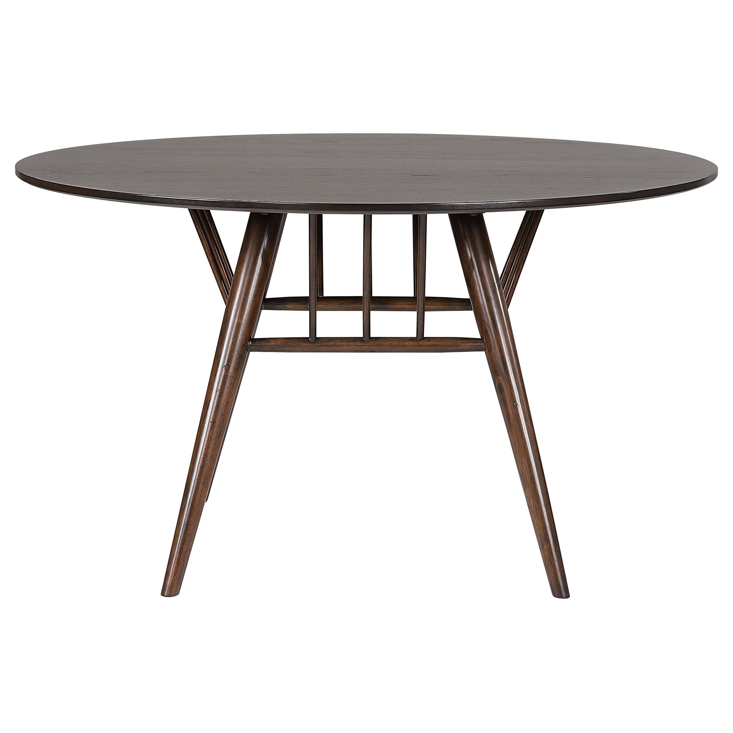 Everton 5-piece Round 54-inch Dining Table Set Walnut - 108891-S5