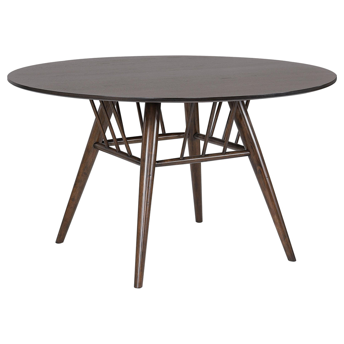 Everton Round 53-inch Wood Dining Table Walnut - 108891