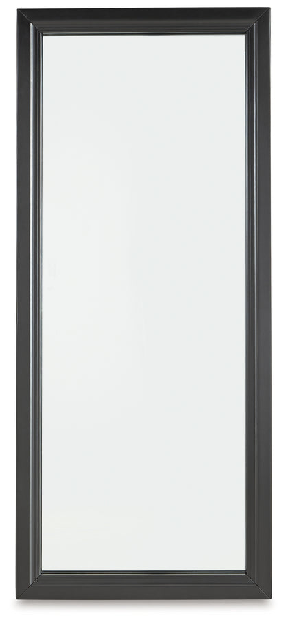 Evesen Black Floor Standing Mirror/Storage - A8010384