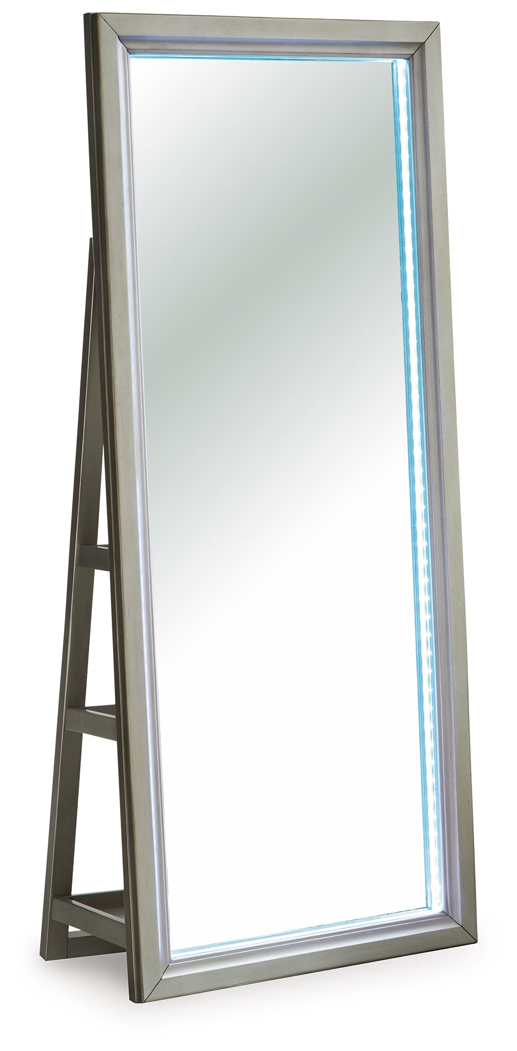 Evesen Champagne Floor Standing Mirror/Storage - A8010380