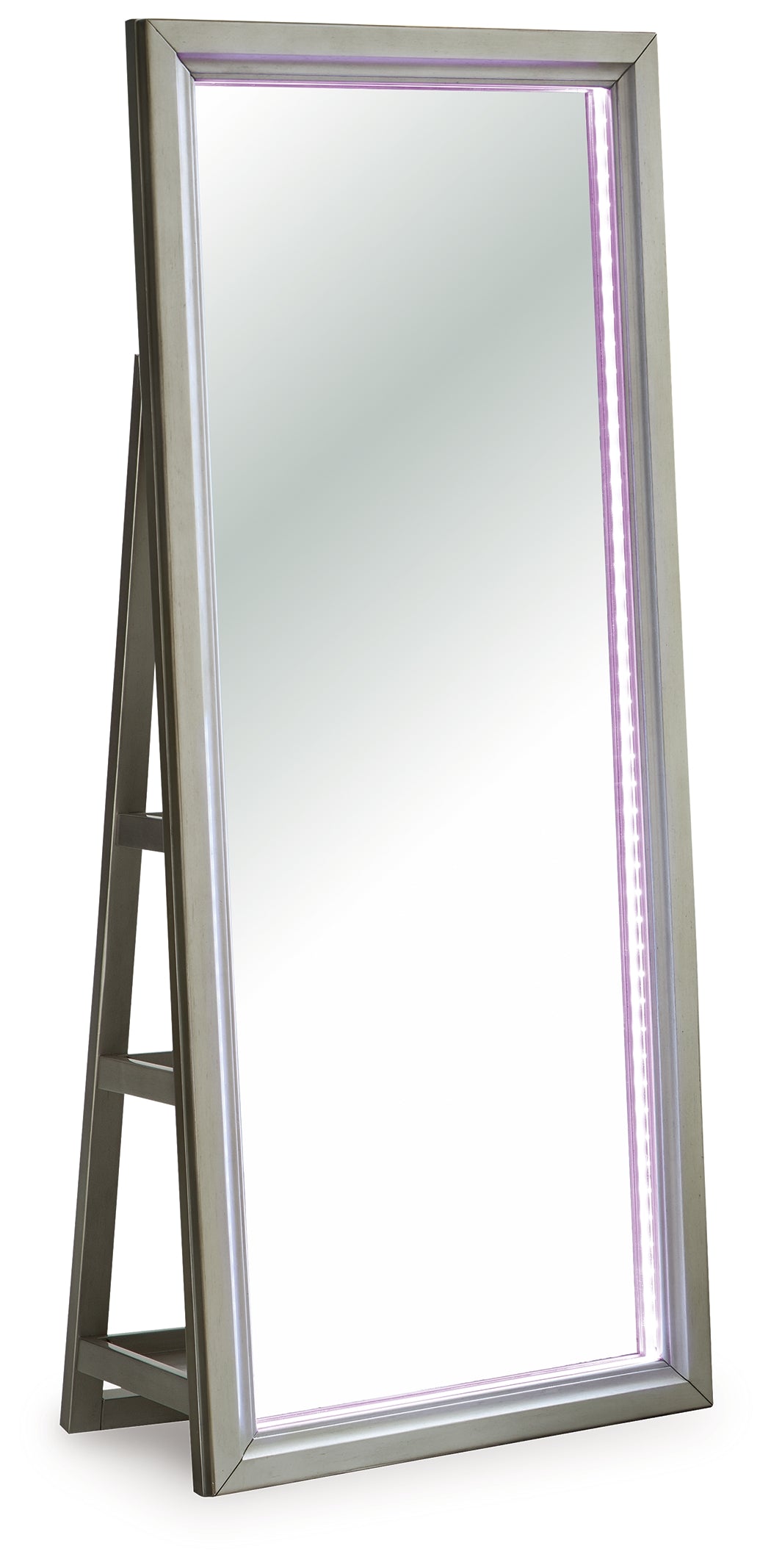 Evesen Champagne Floor Standing Mirror/Storage - A8010380
