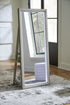 Evesen Champagne Floor Standing Mirror/Storage - A8010380