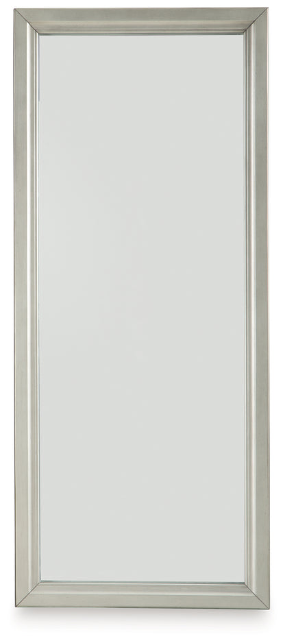 Evesen Champagne Floor Standing Mirror/Storage - A8010380