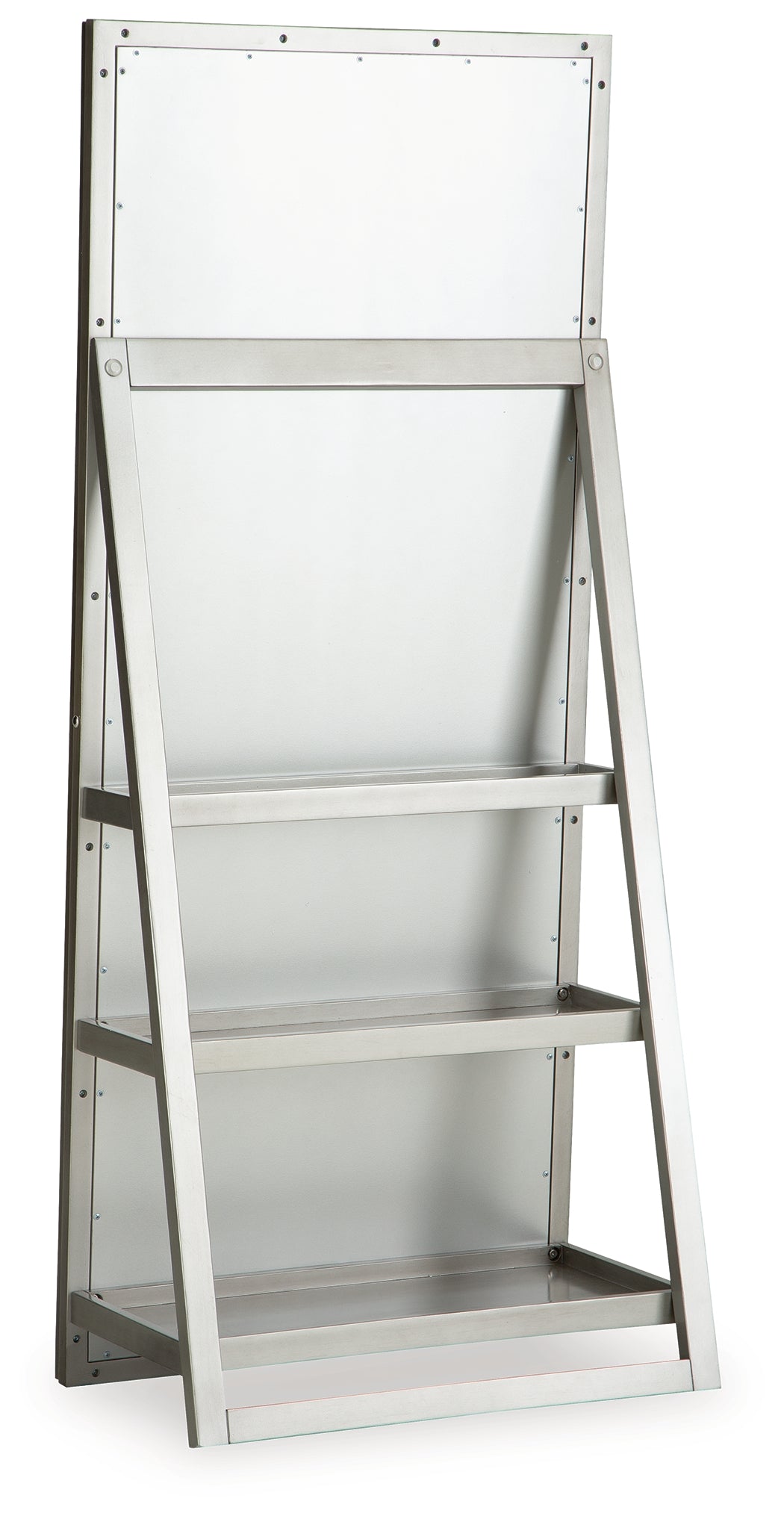 Evesen Champagne Floor Standing Mirror/Storage - A8010380