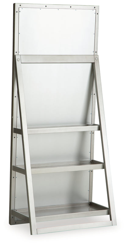 Evesen Champagne Floor Standing Mirror/Storage - A8010380