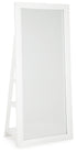Evesen White Floor Standing Mirror/Storage - A8010383