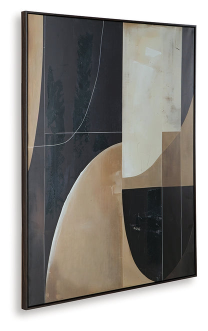 Ewanford Black/Brown/Tan Wall Art - A8000464