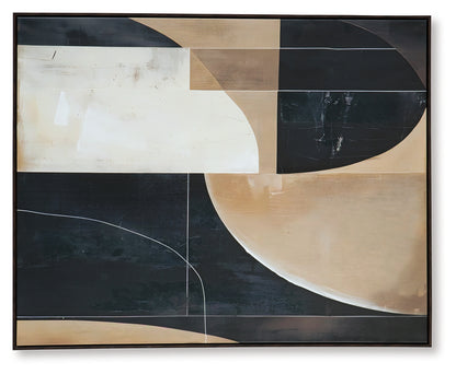 Ewanford Black/Brown/Tan Wall Art - A8000464