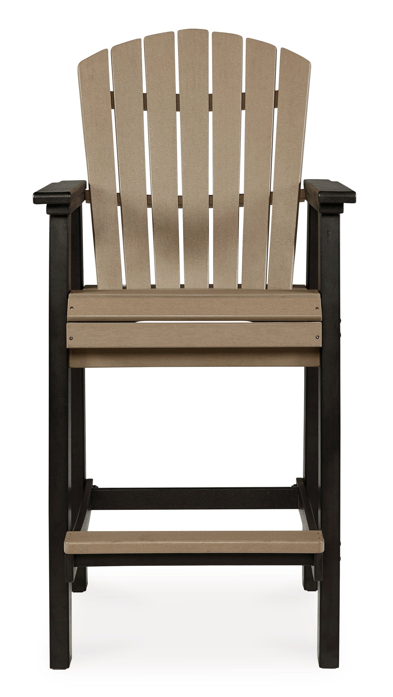 Fairen Trail Outdoor Bar Table and 4 Barstools in Black/Driftwood - PKG009513