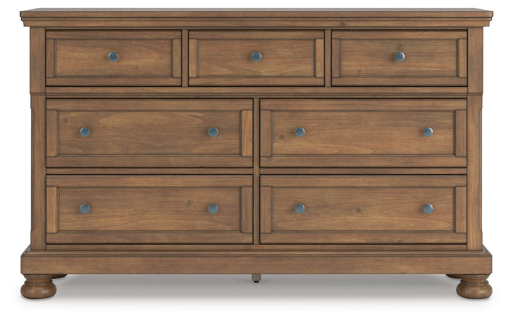 Feddinger California King Storage Sleigh Bed with Dresser and Nightstand in Medium Brown from Ashley - Luna Furniture