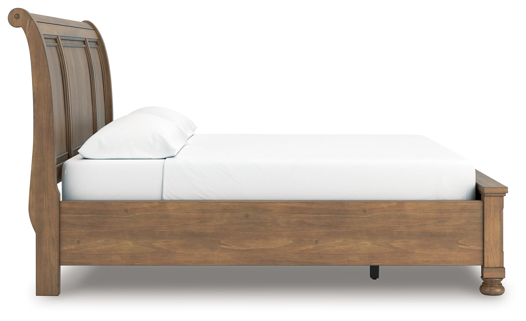 Feddinger California King Storage Sleigh Bed with Dresser and Nightstand in Medium Brown from Ashley - Luna Furniture