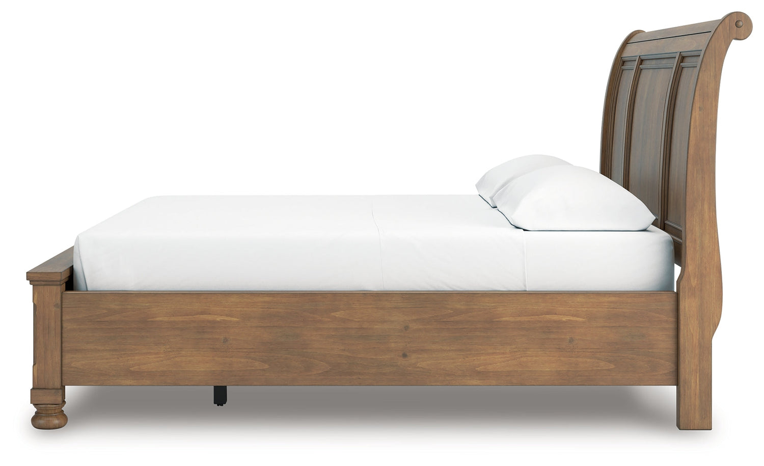 Feddinger California King Storage Sleigh Bed with Dresser and Nightstand in Medium Brown from Ashley - Luna Furniture