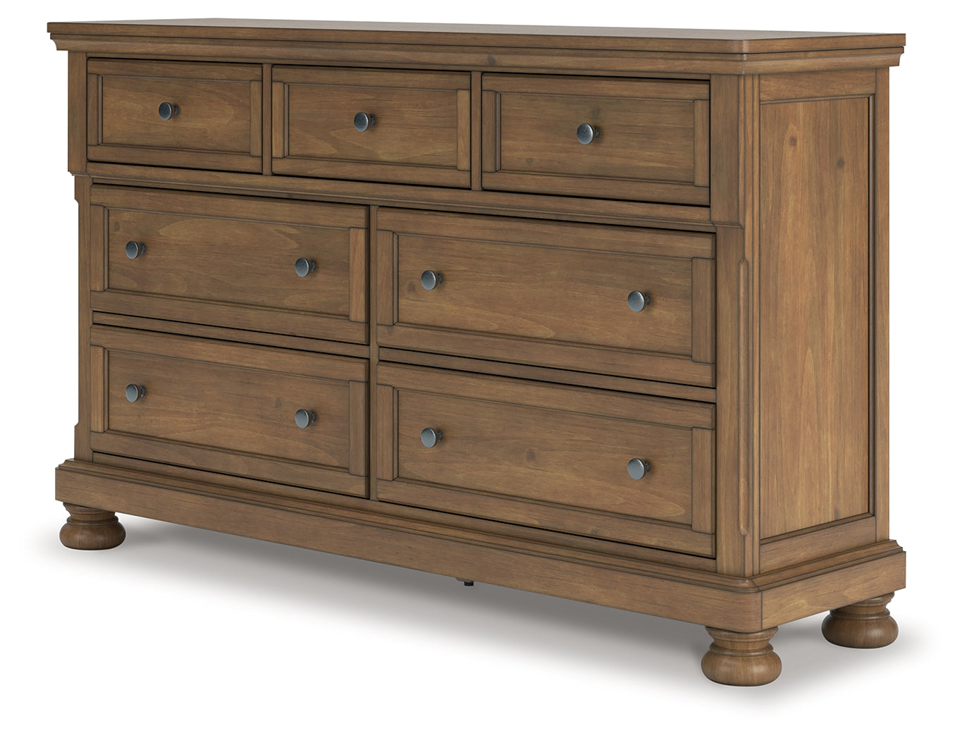 Feddinger California King Storage Sleigh Bed with Dresser and Nightstand in Medium Brown from Ashley - Luna Furniture