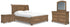 Feddinger California King Storage Sleigh Bed with Mirrored Dresser and 2 Nightstands in Medium Brown from Ashley - Luna Furniture
