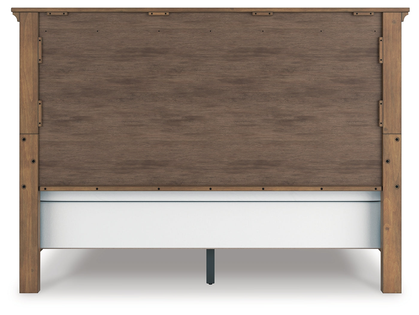 Feddinger King Panel Bed with Mirrored Dresser, Chest and 2 Nightstands in Medium Brown from Ashley - Luna Furniture