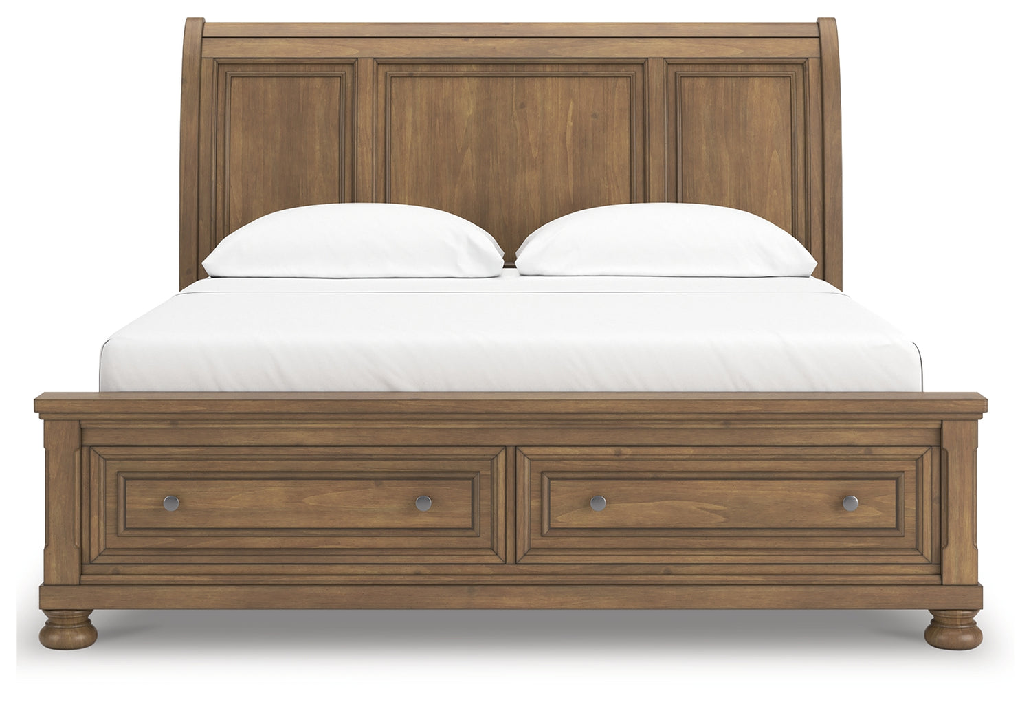 Feddinger Medium Brown California King Storage Sleigh Bed - PCB779B9