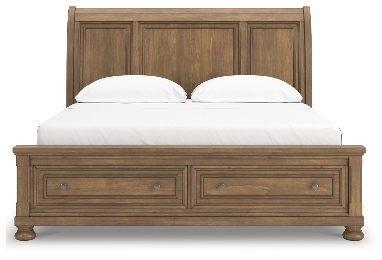 Feddinger Medium Brown California King Storage Sleigh Bed - PCB779B9