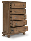 Feddinger Medium Brown Chest of Drawers - PCB779-46