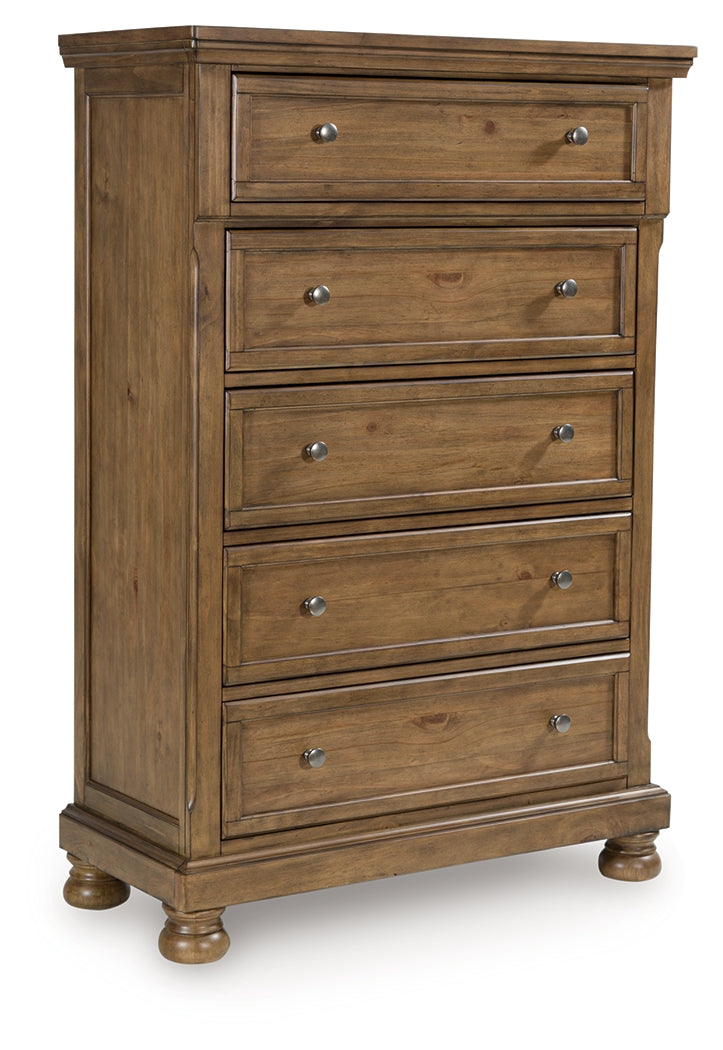 Feddinger Medium Brown Chest of Drawers - PCB779-46