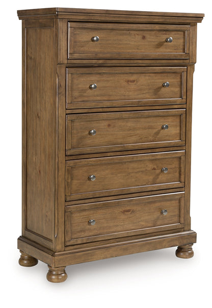 Feddinger Medium Brown Chest of Drawers - PCB779-46