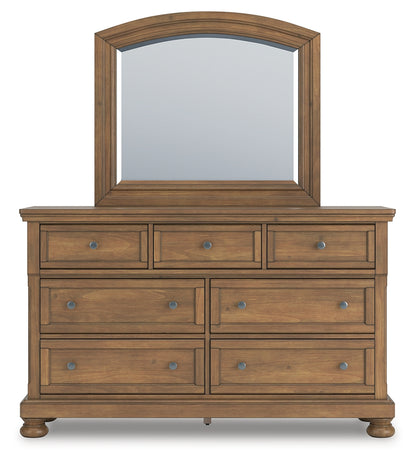 Feddinger Medium Brown Dresser and Mirror - PCB779B1