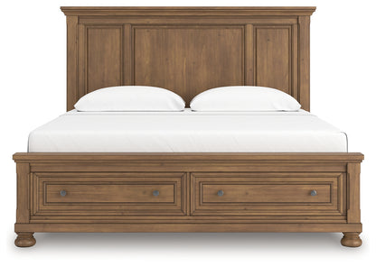Feddinger Medium Brown King Panel Storage Bed - PCB779B12