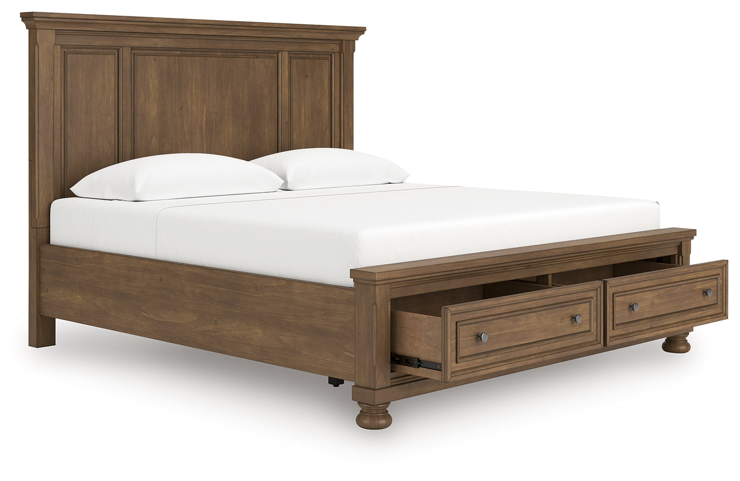 Feddinger Medium Brown King Panel Storage Bed - PCB779B12