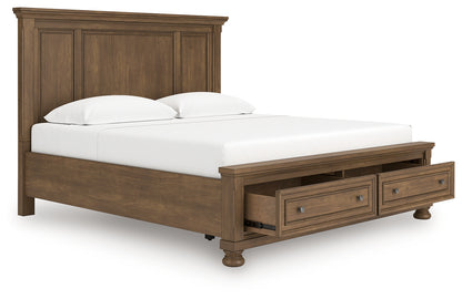 Feddinger Medium Brown King Panel Storage Bed - PCB779B12