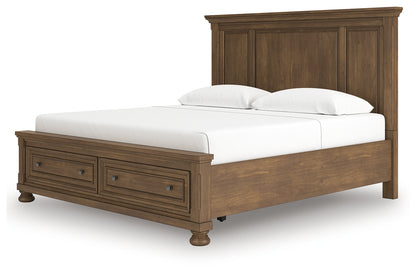 Feddinger Medium Brown King Panel Storage Bed - PCB779B12