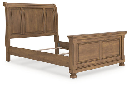 Feddinger Medium Brown Queen Sleigh Bed - PCB779B14