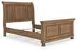 Feddinger Medium Brown Queen Sleigh Bed - PCB779B14