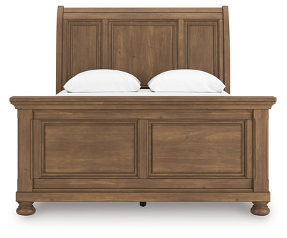Feddinger Medium Brown Queen Sleigh Bed - PCB779B14