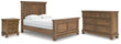 Feddinger Queen Panel Bed with Dresser and Nightstand in Medium Brown from Ashley - Luna Furniture