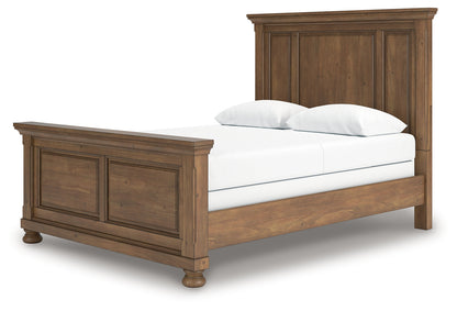 Feddinger Queen Panel Bed with Dresser in Medium Brown from Ashley - Luna Furniture