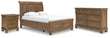 Feddinger Queen Storage Sleigh Bed with Dresser and Nightstand in Medium Brown from Ashley - Luna Furniture