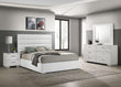Felicity 4-piece Eastern King Bedroom Set White High Gloss - 203511KE-S4