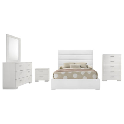 Felicity 5-piece Twin Bedroom Set White High Gloss - 203511T-S5