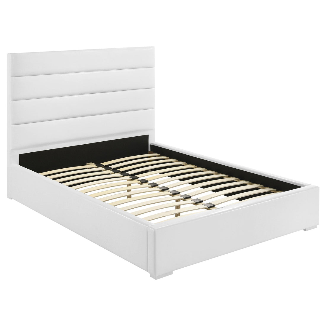 Felicity 53-inch Upholstered Full Platform Bed White - 203511F