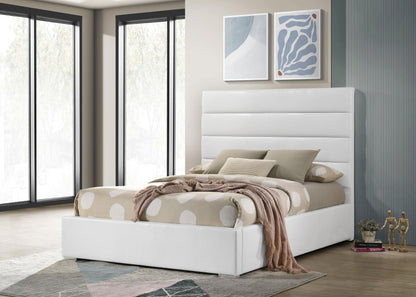 Felicity 53-inch Upholstered Full Platform Bed White - 203511F