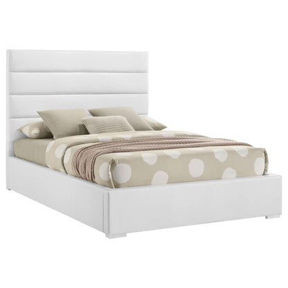 Felicity 53-inch Upholstered Full Platform Bed White - 203511F