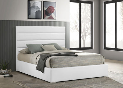 Felicity 53-inch Upholstered Queen Platform Bed White - 203511Q