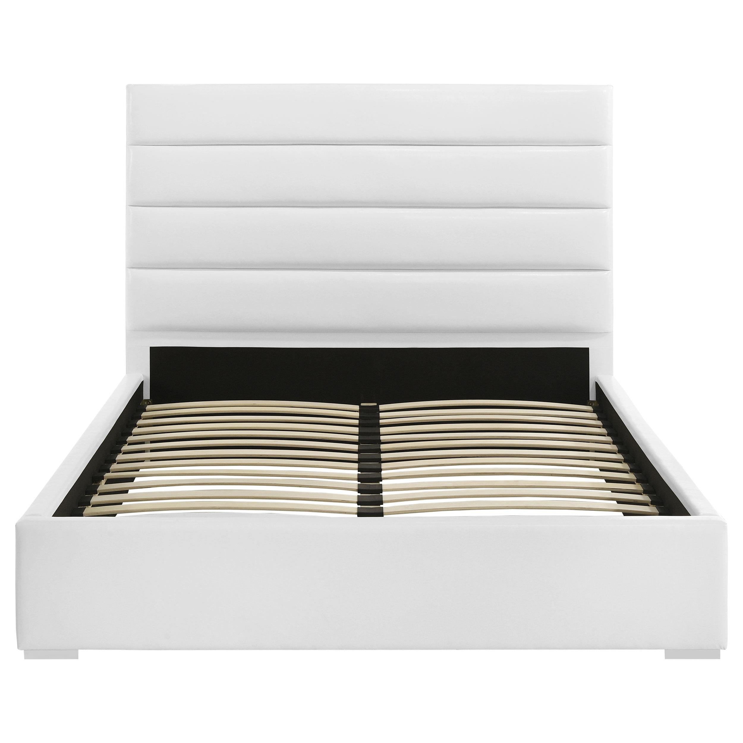 Felicity 53-inch Upholstered Queen Platform Bed White - 203511Q