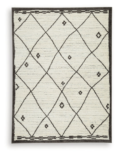 Fenriston Cream/Black Medium Rug - R408302