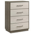 Fenwick 4-drawer Chest of Drawers Grey Oak - 224985