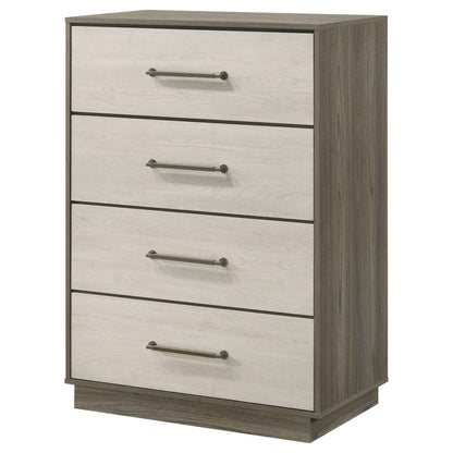 Fenwick 4-drawer Chest of Drawers Grey Oak - 224985